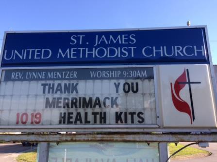 James Health Kit Workshop Saturday was an overwhelming success thanks to the St. James community and the Merrimack Community that attended!