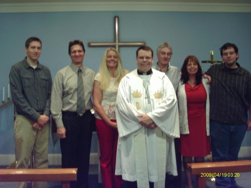 Pastor David Tilney New Members (from l to r) Steven McAllister,