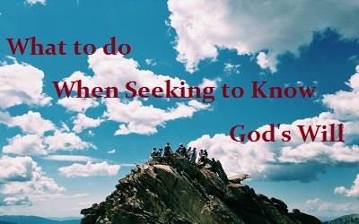 Chapter 4 What to do when seeking God s will Acts 16:6 Next Paul and Silas traveled through the area of Phrygia and Galatia, because the Holy Spirit had told them not to go into the province of Asia