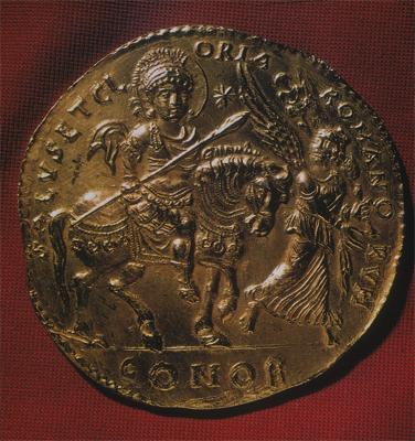 For instance, here are both sides of an image entitled Emperor Justinian: Medallion obverse: Portrait of Emperor.