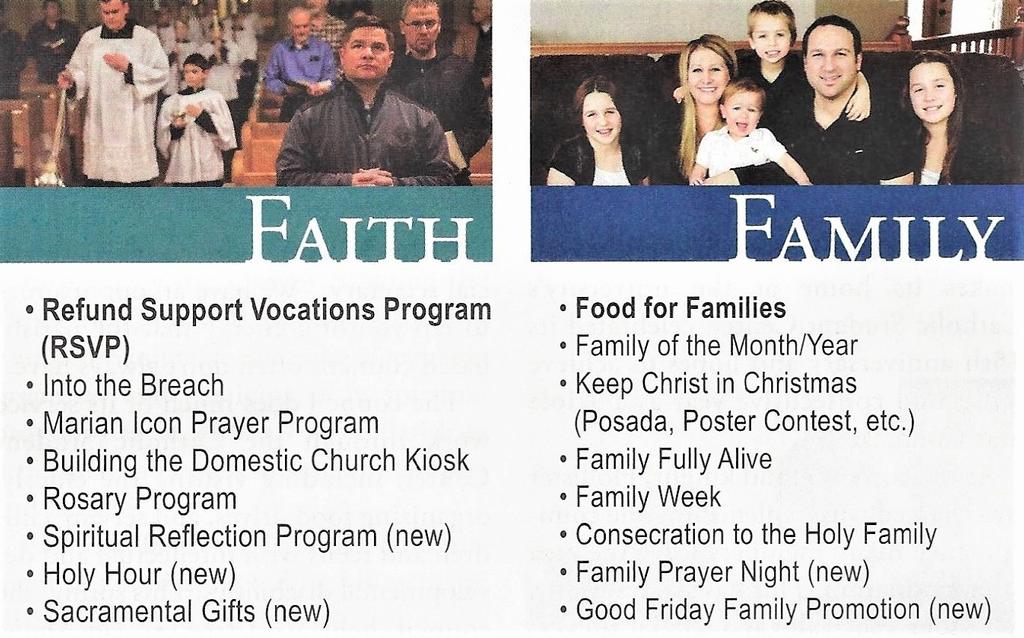 priorities as an Order. It is intended to simplify what Councils are called to do as they provide faith-filled leadership for their families and parishes.