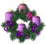 Advent Liturgy Schedule 1st Sunday of Advent: December 2 Saturday, 4:30 p.m., Sunday, 11 a.m. & 6 p.m. Masses 2nd Sunday of Advent: December 9 Saturday, 4:30 p.m., Sunday, 11 a.m. Pre-Christmas Candlelight Mass, 8 p.