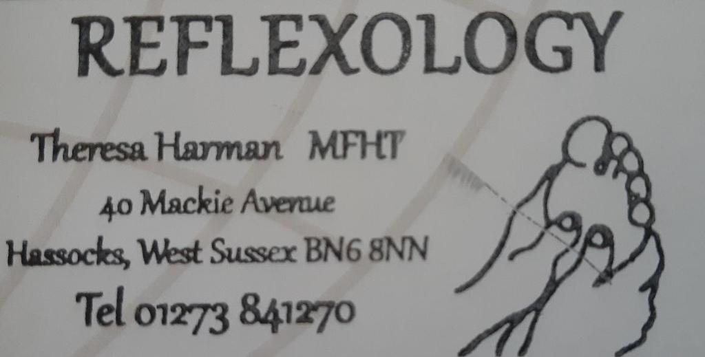 REFLEXOLOGY If in need of Reflexology our dear friend from the centre has just qualified as a reflexologist, give her a call and have a chat, say where you saw her info. It is like walking on air.