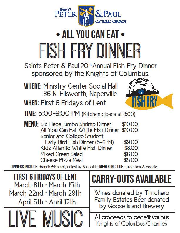 The Saints Peter and Paul Annual Fish Fry Season is right around the corner!