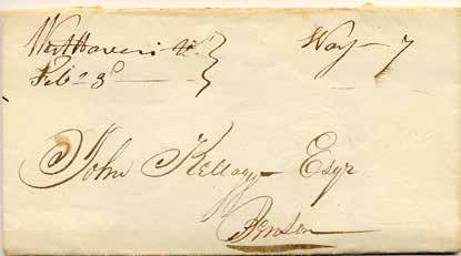 The Vermont Philatelist: May 2015 Page 15 The West Poultney letter is headed Fairhaven and dated March 23, 1827 and is a long letter from a father to his children