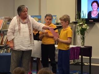 Mrs  Each class was presented with a special candle, which will