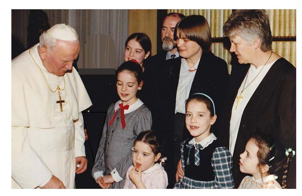 The Canonisation Ms McBride and family with Pope John Paul II On April 27th, the Catholic Church celebrated the canonisation of two Popes; John XXIII and John Paul II.