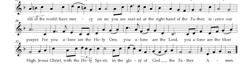 The Word of God Prelude: Andante Felix Mendelssohn Please STAND as able, and join in singing, The Processional Hymn Christ for the World We Sing Hymn #537 The Opening Acclamation Celebrant Blessed is