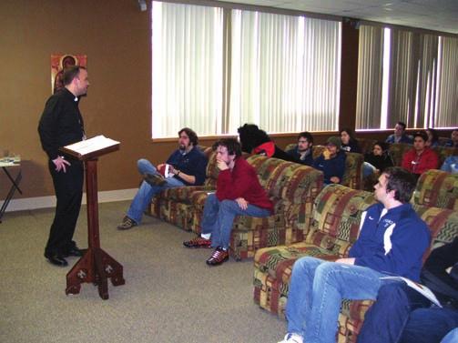 CHOICES 5 As a transitional deacon awaiting his April 2010 ordination to the priesthood, Olinger says he felt blessed to be interacting with students at their times of joy over good grades and