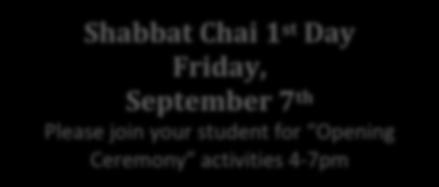 The Shabbat Chai curriculum follows regular sessions that include learning Torah and Rabbinic stories, Jewish values and lifecycles rituals, symbols and prayers, and culminate in several Shabbat Chai
