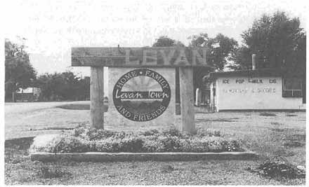 CONTEMPORARY IUAB COUNTY 265 Levan's welcome sign indicates community values, 1997.