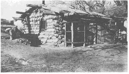 EXPLORATION AND EARLY SETTLEMENT 39 Pony Express Cabin, Callao. Supposed resting place for Mark Twain when he journeyed through the area by stage in 1861.