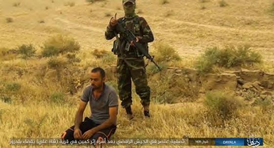 17 village north of Baqubah; killing an Iraqi soldier by sniper fire northeast of Baqubah; the execution of an Iraqi soldier and a Popular Mobilization operative who were captured in an ISIS ambush