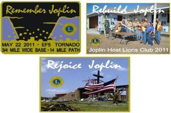 Joplin Pin Set The Joplin Host Club has prepared a set of three pins, commemorating the tornado that