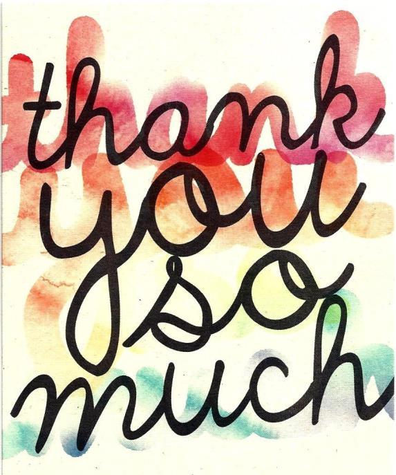 NOTES OF THANKS September 7, 2016 Dear Holy Trinity Family, Just a little note, but it carries a big thank you for your caring support during my recent hospitalization and recuperation.