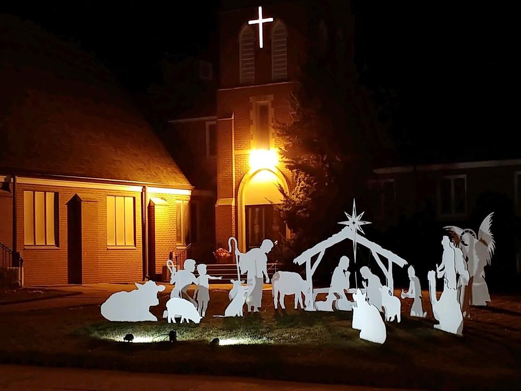 Page 8 December, 2018 The Nativity scene on the front lawn