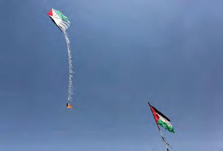 4 fields of the communities in the western Negev near the Gaza Strip. The IDF used drones to cut the kites strings in an attempt to prevent the kites from entering Israeli territory.