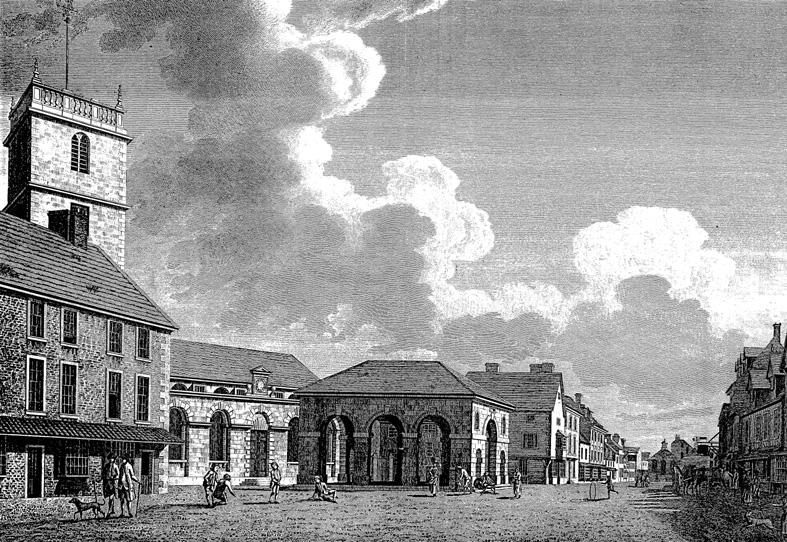 and Thomas Malton s engraving of the Market Place (right) dated 1777