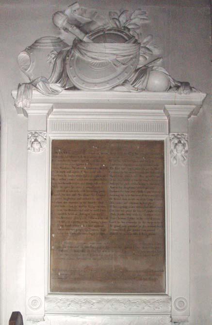 Taylors of Loughborough Monument to Major Matthew Swinney (1684-1766) located