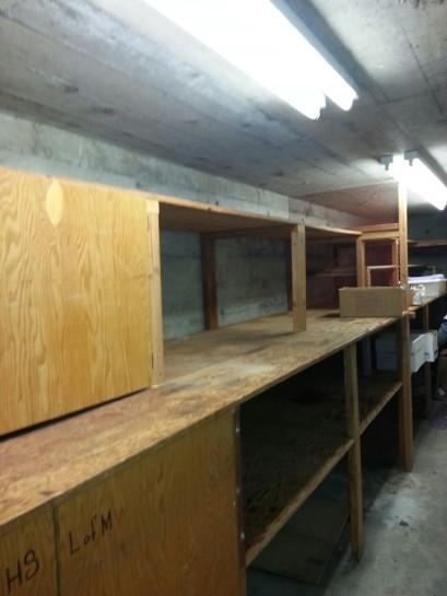 We want to thank all who helped clean out the storage bunker in preparation for painting and installing new shelves!