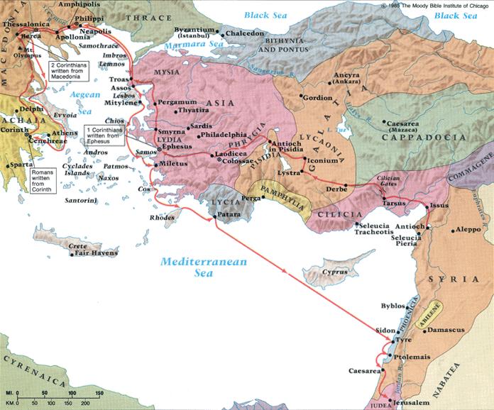 - Western Turkey On his 3 rd missionary journey, Paul traveled to