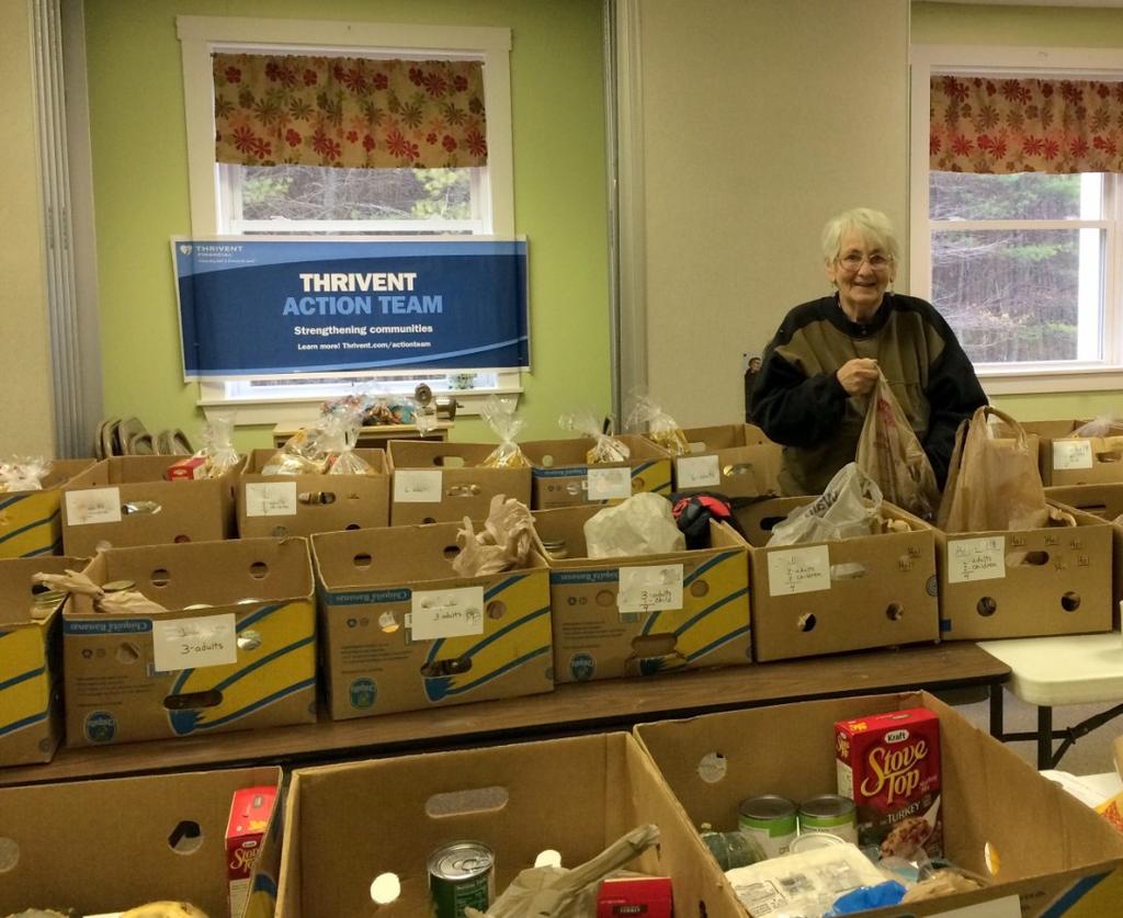 Thank you! Thank You!! CALLED BY GOD WE RESPOND WITH GENEROSITY. Pictured above is Beverly Savage who organized the Thanksgiving Basket Project at Prince of Peace.