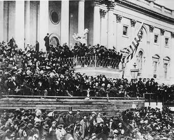 Who was also at his second inaugural address (and disagreed with Lincoln)?