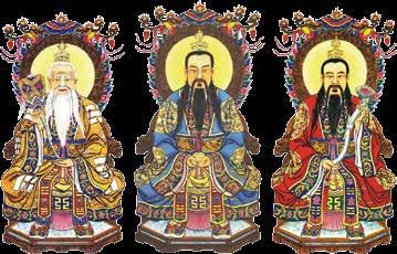 Taoism and comprises: Yu Qing Yuan Shi Tian Zun (玉清 元始天尊), Shang Qing Ling Bao