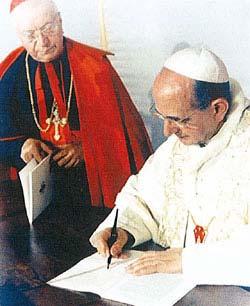 JUSTICE AND PEACE Two months later, in Populorum Progressio, Paul VI succinctly stated of the new body that "its name, which is also its programme, is Justice and Peace" (5).