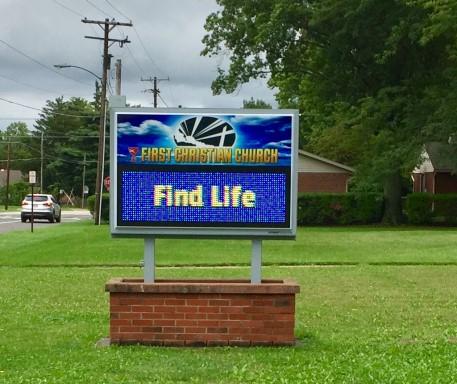 We hope you like and are inspired by our new sign. It is a great way to stay in touch with our community.