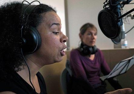 In September 2015, nine professional actresses from six countries, a director and supporting technicians converged on a Berlin studio to record audio dramas for the Hidden Treasures Initiative.