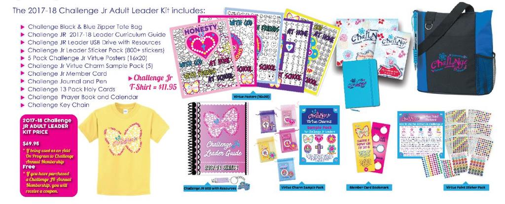 The Challenge JR Kits and Material Challenge Jr Leader Kits The leader kits contain all that the