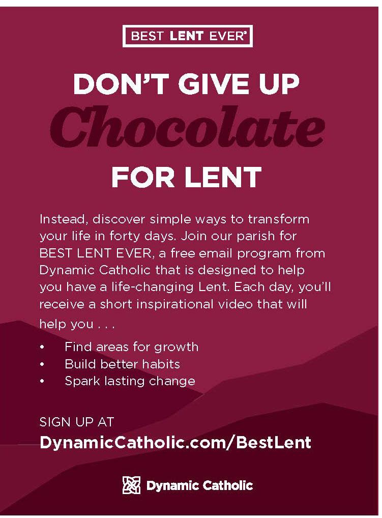 This is a free email program from Dynamic Catholic that will guide you on a 40-day journey towards the best version of