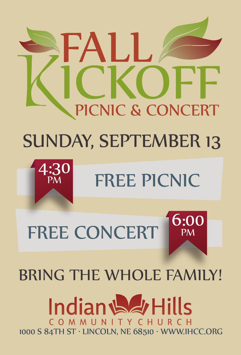Interpreted for the Deaf Make plans to attend the 2015 Fall Kickoff Picnic & Concert on Sunday, September 13.