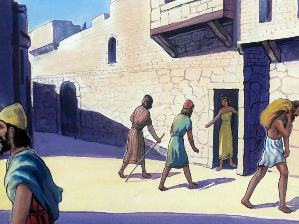 The search began at Rahab s house where the men were staying.