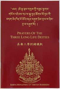 This book includes short prayers for the three long life deities: Amitayus, Usnisa-vijaya, and White Tara.