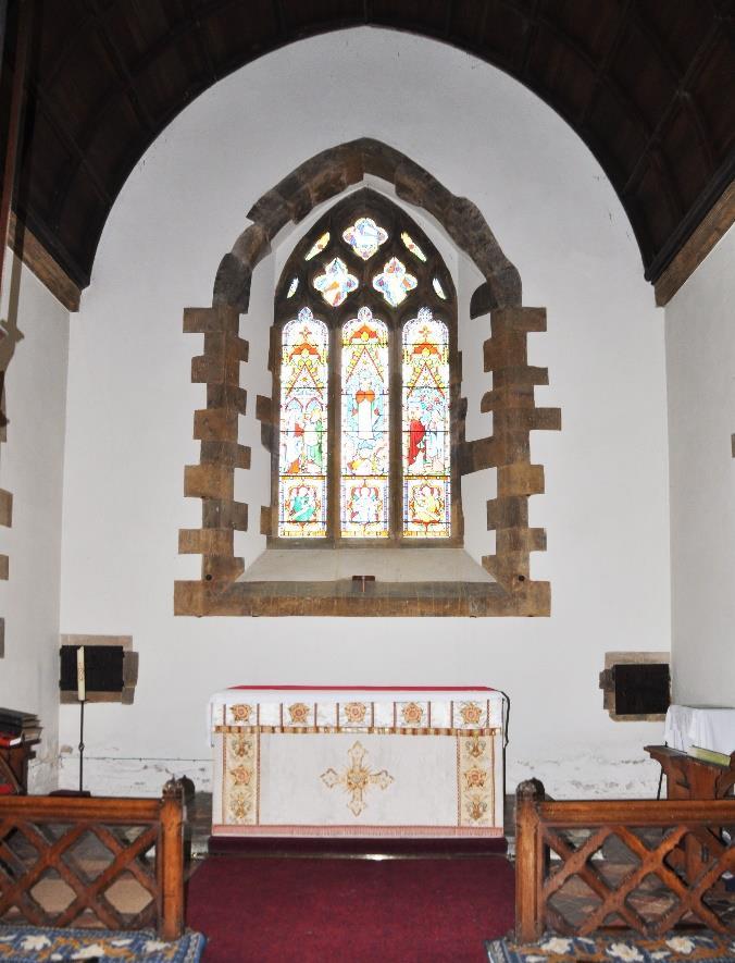 The wide north aisle, seen here, dates from 1875 but its