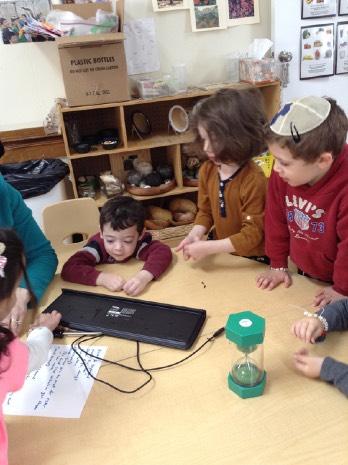 It s a keyboard, said Akiva. For buying things. It s a typing thing, added Daniel. A keyboard! said Leba as she joined the group. It has letters.