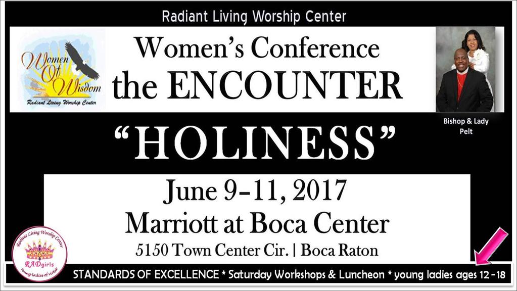 This year s theme is: HOLINESS 6 MOTHER/DAUGHTER BRUNCH hosted by RADgirls, is an encouraging, empowering, and an inspirational event that focuses on women and their bonds as mothers, daughters,