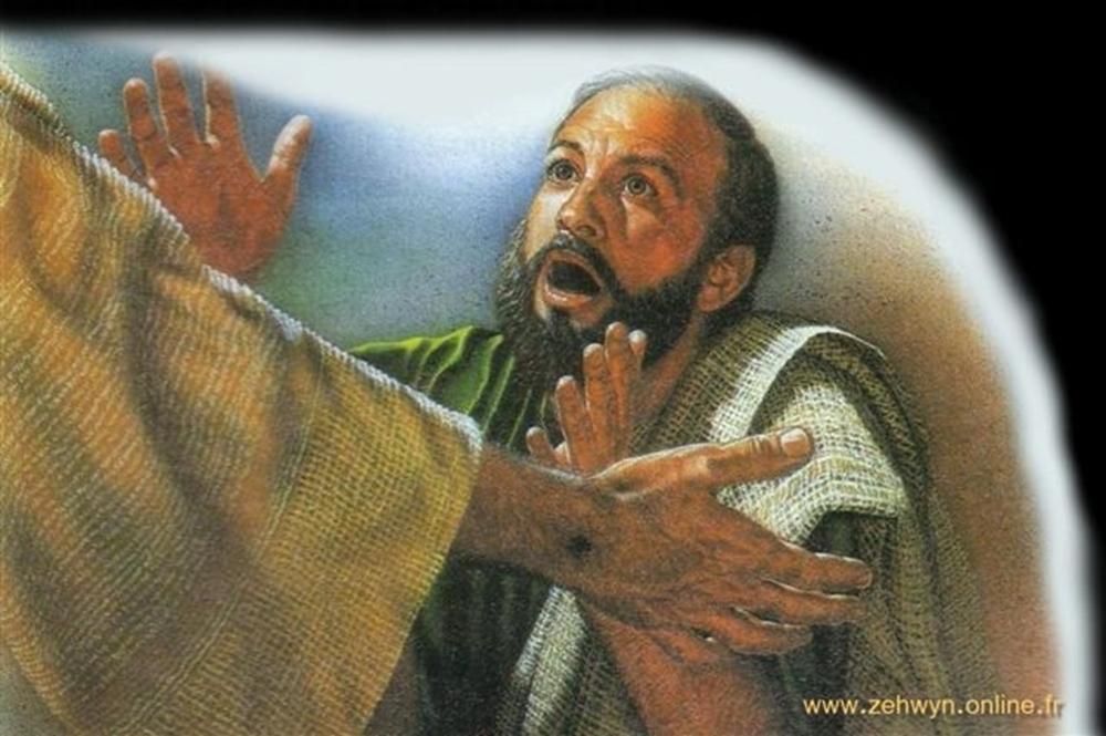 John 20:27-28 Then he said to Thomas, Put your finger here; see my hands.