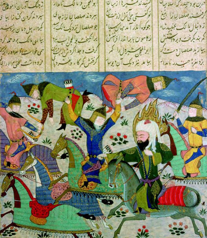 COUNTRIES IN CRISIS A MUSLIM LAND This battle scene decorates a copy of Ferdawsi s Shah-nameh.