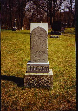 John Prowant/Browand John PROWANT, (son of Christian BROWAND/PROWANT and Catherine GABLE), b. 2-Dec-1821, in Lancaster, Lancaster Co., PA, d. 9-May-1899; buried: Fairview Cem., Putnam Co., OH.; m.