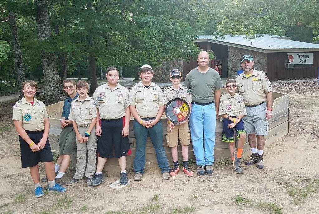 PAGE 8 DUNLAP UNITED METHODIST CHURCH Troop 33 at Camp Skymont: June 4-10, 2018: L. to R.