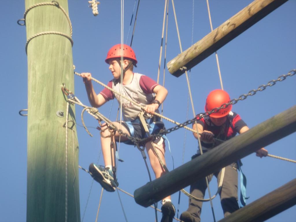 My favourite part was abseiling. I was really nervous at first but once I did it I found it exciting and fun. As I was going down there was a mini over-hang that I had to jump over.