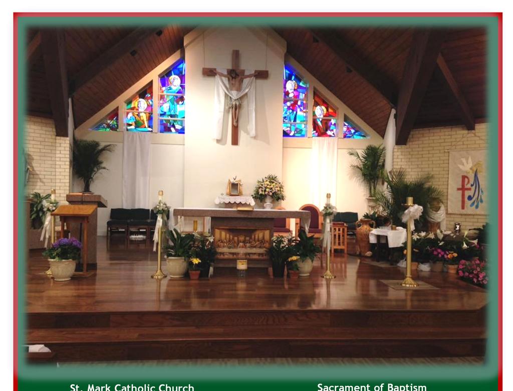 February 10, 2019 Fifth Sunday in Ordinary Time A People Set Apart Established in 1973 St. Mark Catholic Church St. Mark Catholic Church 42021 La. Hwy. 621 ~ Gonzales, La. 70737 www.stmarkgonzales.