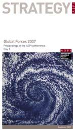 Africa and South Asia; evolving trends in national and international terrorism; Australian defence and foreign policy; international organised crime; the transnational spread of disease; US military