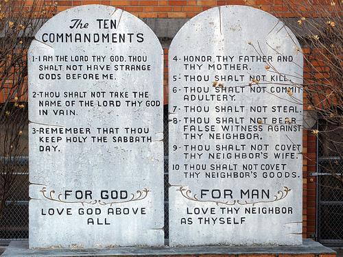 Revealed Law - The Law of Moses The Ten Commandments (Exodus 20:2-17) First 3 commandments