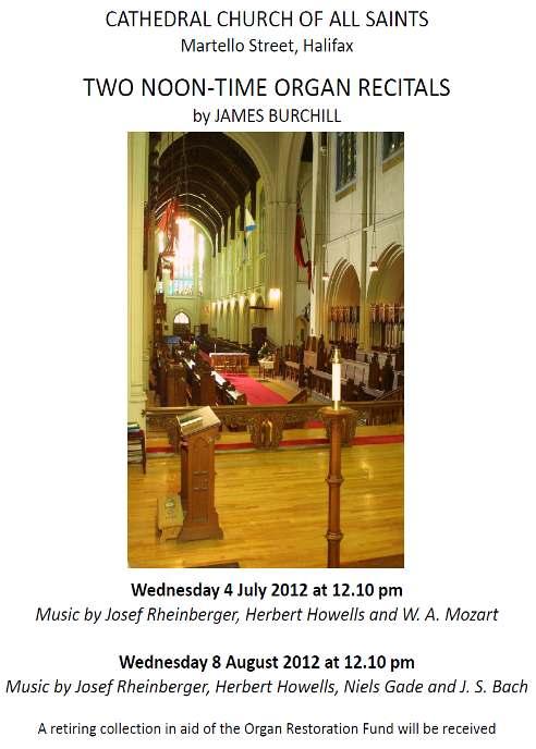 A retiring collection in aid of the Organ