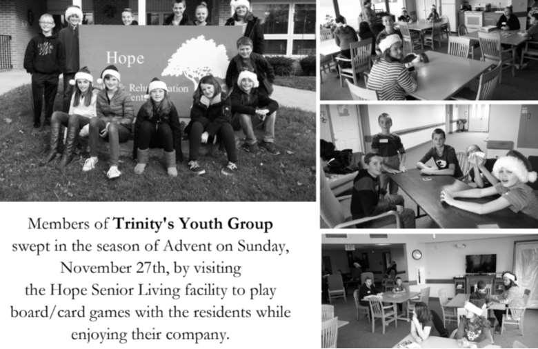 Pastor Rom met with Trinity's Youth Group on Sunday Morning Dec.