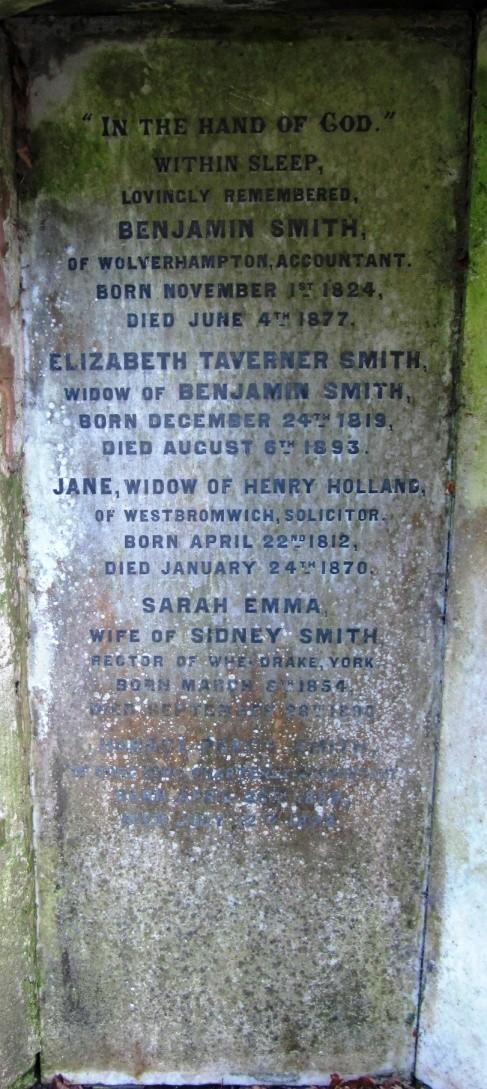 Benjamin Smith 1824-1877 Elizabeth Taverner Smith 1819-1893